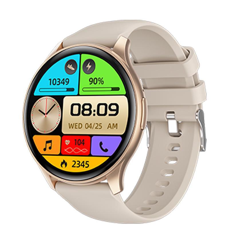 Temu Smartwatch ZW60: Herzfrequenz, Gesundheitsmonitor, Bluetooth-Anruf, runder Bildschirm, Fitnessarmband für Damen