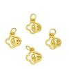Gold Plated Shajin Fu Character Lucky Bag Necklace and Bracelet Charm