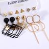 Women's Tassel and Pearl Crystal Stud Earring Set