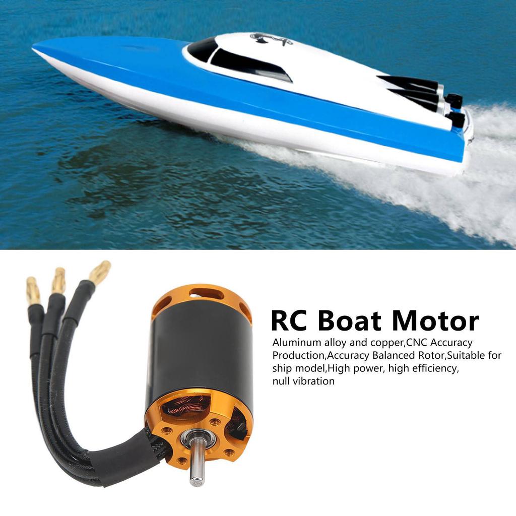 RC Boat Brushless Motor 3600KV Water Cooling 12N8P Structure High Power High Efficiency Brushless Motor for RC Boat