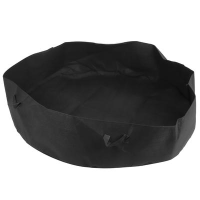Okrągła torba do sadzenia z uchwytem Grządka ogrodowa Torba do uprawy sadzonek warzyw do domuCzarna 130cmx30cm