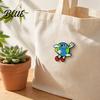 Environmental Awareness Pin Earth Enamel Lapel Pin Protecting The Metal