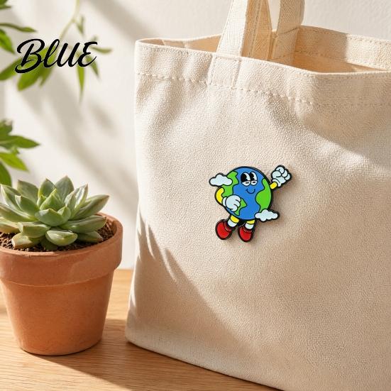 Environmental Awareness Pin Earth Enamel Lapel Pin Protecting The Metal