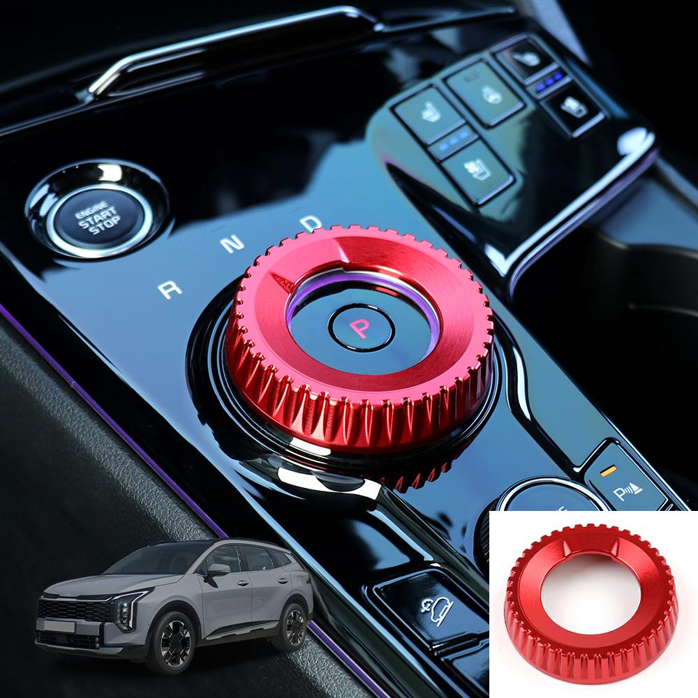 

For Kia SELTOS 2026 2026 1PCS Aluminum Alloy Central Control Adjustment Knob Cover Interior Accessories красный
