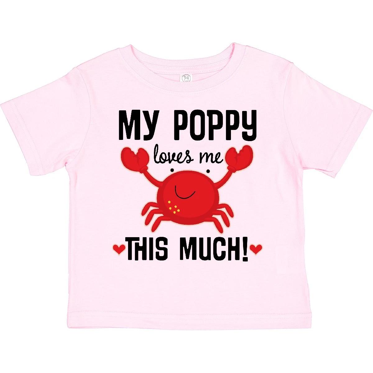 Inktastic My Poppy Loves Me Grandchild Toddler T-Shirt From Grandpa Grandson Kid 160