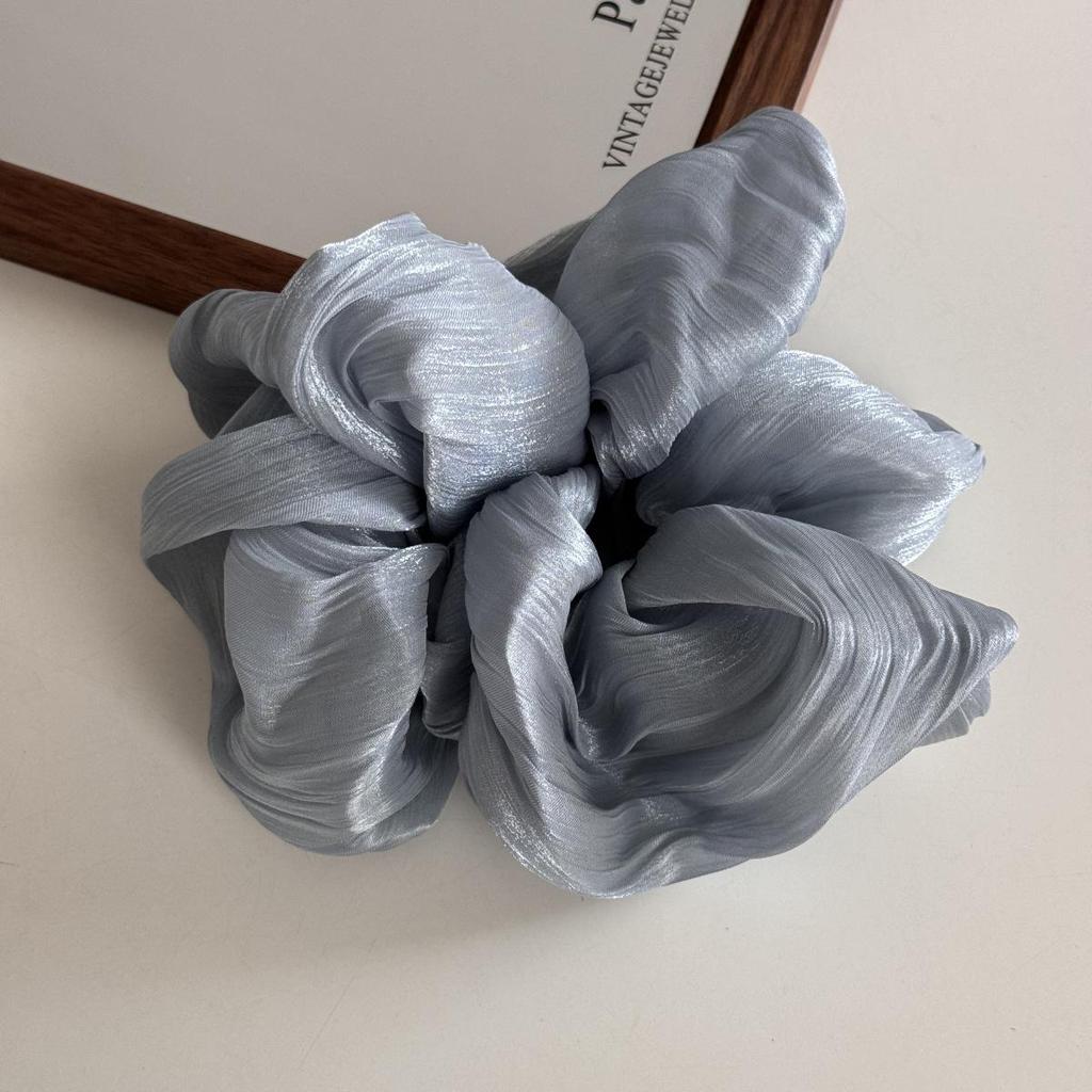 Korean Style Satin Pearlescent Flower Hair Tie