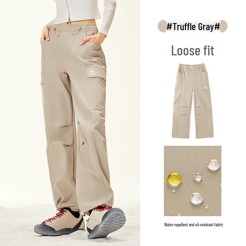 Camel Unisex Fleece-Lined Softshell Cargo Pants