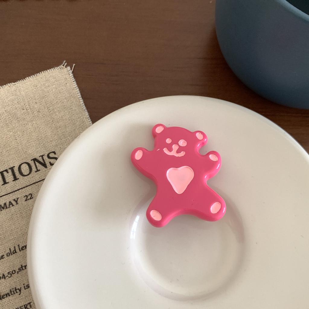 Korean version of candy bear hairpin cute less versatile bangs clip hairpin edge clip broken hair clip hair accessories 2025