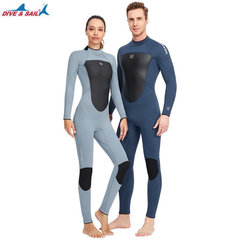 3MM Diving Suit Thickened To Keep Warm Outdoor Sun Protection Snorkeling One-piece Long-sleeved Jellyfish