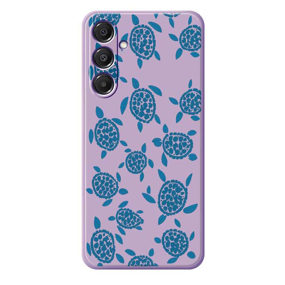 For Samsung Galaxy A16 5G/4G Case Blue Turtle Pattern Printing Straight Edge TPU Phone Back Cover