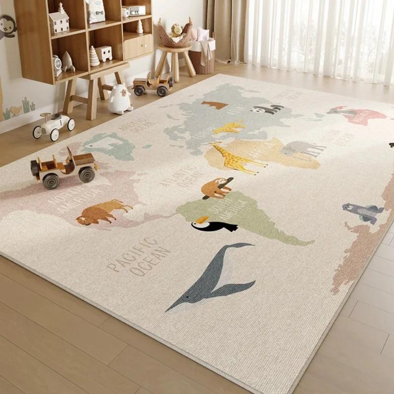 Cartoon Living Room Rug Children's Room Bedroom Soundproof Floor Mat Crawl Mat Play Mat Non-Slip Carpet Home Decor