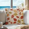45X45Cm Maple Leaves Pillowcase Imitation Of Linen Cushion Case 100% Polyester Living Room Bedroom Sofa Home Room Decoration