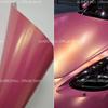 75x152cm Goldsands Glitter Pink Vinyl Wrap for Motorcycle Car Interior, Matte Films Small Sheet Decals Roll