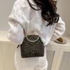 Leopard print chain shoulder bag fashion Baker handbag niche design messenger women's bag texture dinner bag