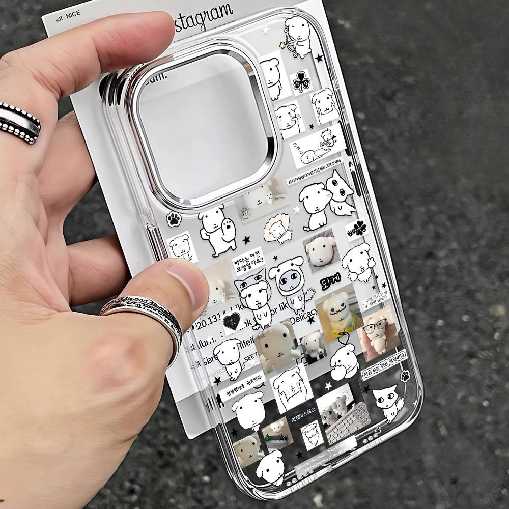 

Lovely Ganadis Puppy Phone Case For Samsung Galaxy S26 S25 S24 S23 S22 S21 S20 Note20 FE Ultra Edge Plus 4G 5G Transparent Cover Samsung Note20 Ultra