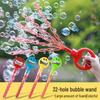 Spring Smiley Face Bubble Machine: 32-Hole Bubble Blowing Toy for Toddlers