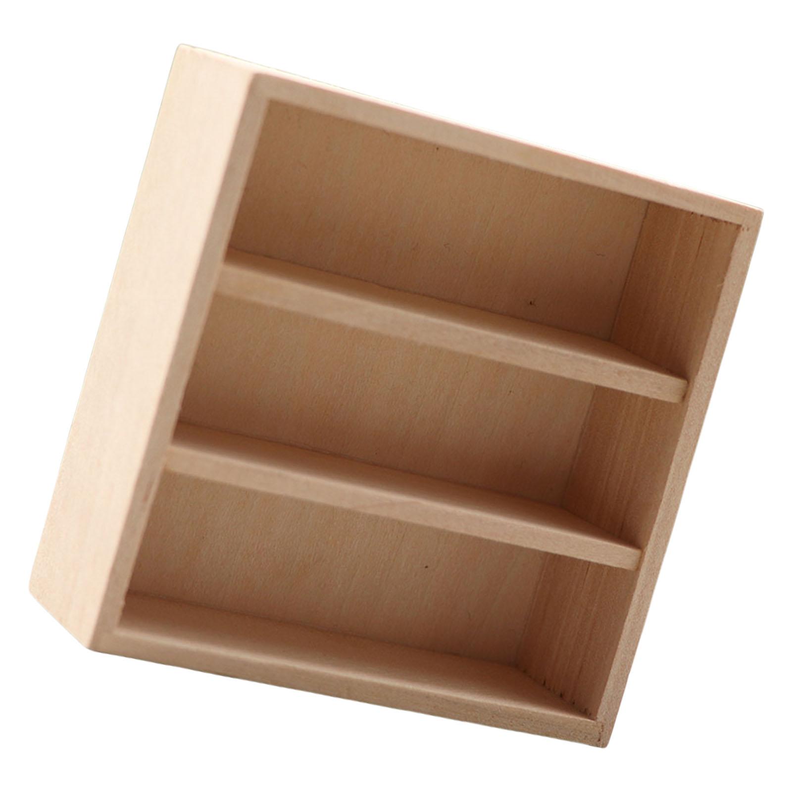 

Реалистичная деревянная полка Реалистичная модель игрушки витрины для ролевых игр Винтажная выставочная полка 1:12 Кукольный Дом 1