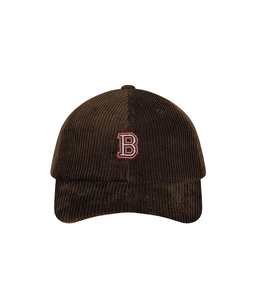 BELLIEF B Emblem Corduroy Cap (Brown)