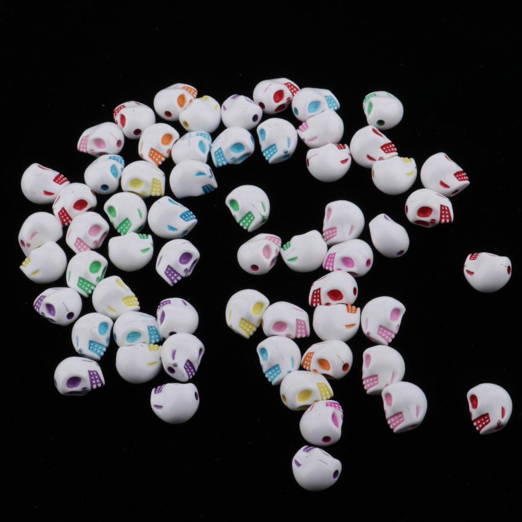 

100 ШТ 13мм Бусини-розпірки у формі черепа для виготовлення прикрас, оптова фурнітура Colorful