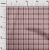 oneOone Cotton Cambric Dark Rose Brown Fabric Check Dress Material Fabric Print Fabric By The Yard 42 Inch