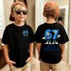 Cute Funny Six Seven Italian Brainrot 67 Number Graphic Print TShirt BoyGirl Summer Short Sleeved Kids Comfortable Tshirt Top
