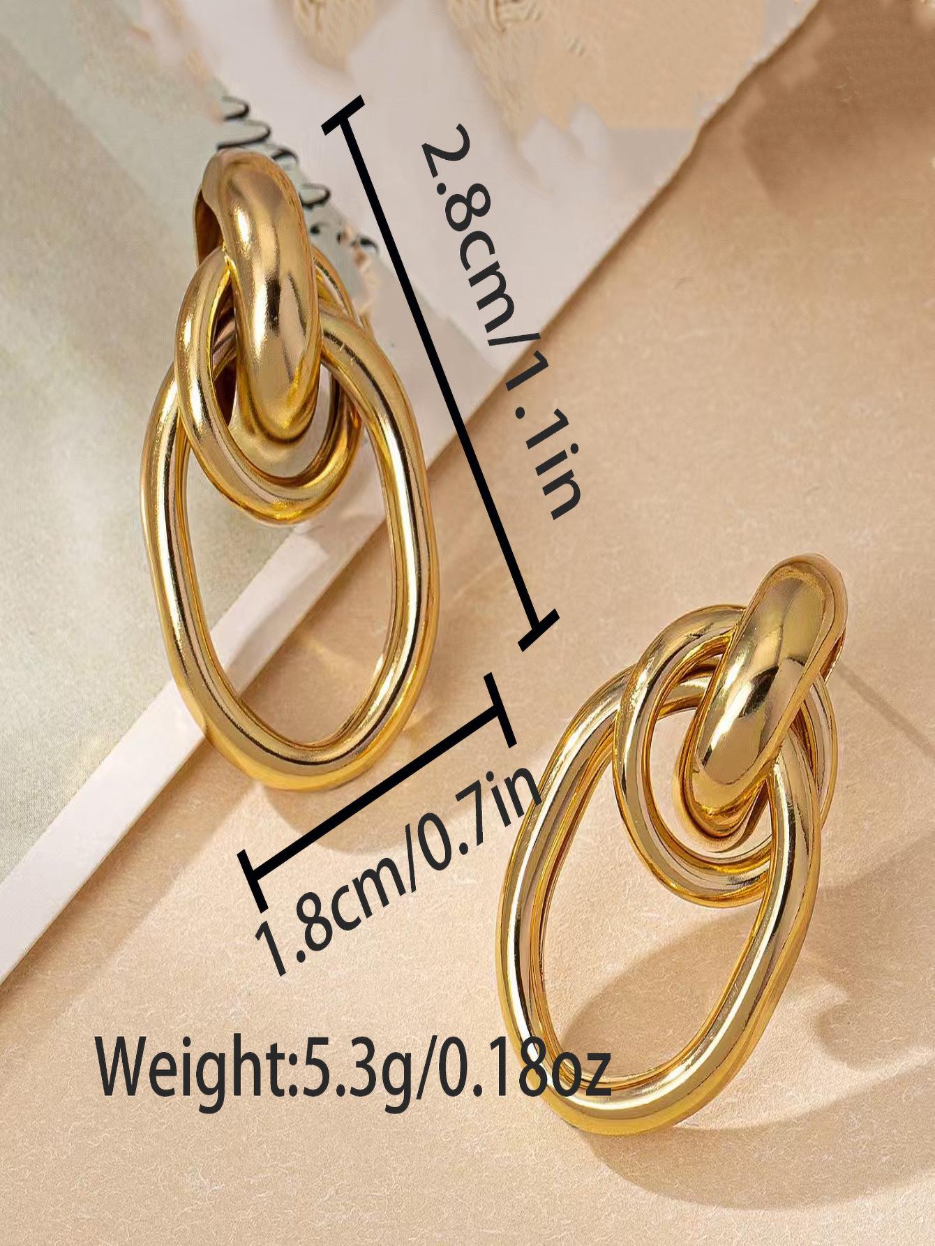 

Geometric Circle Stud Earrings: Electroplated Alloy, European and American Fashion, Cross-Border Women s Jewelry Set