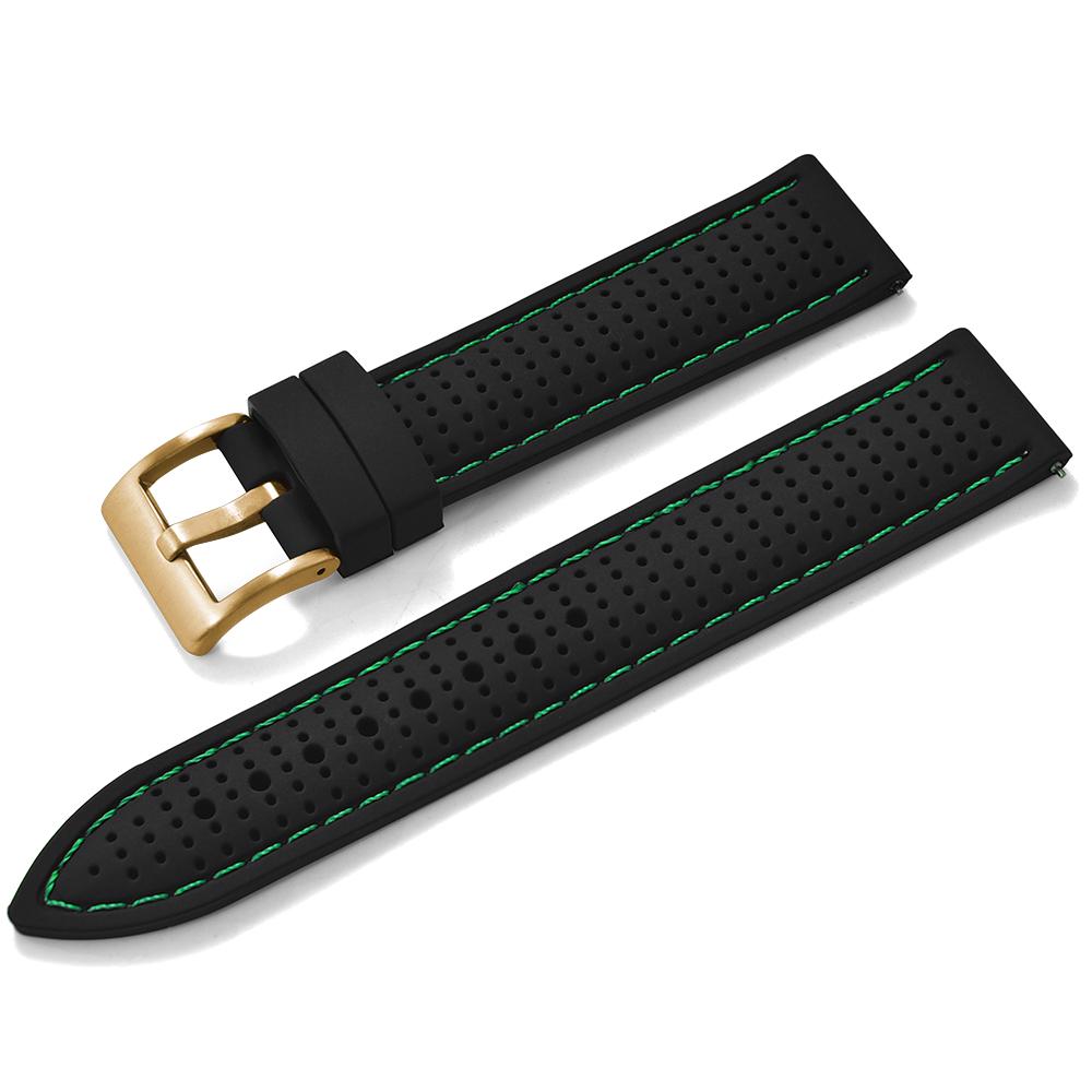 Quick Release Sport Silicone Watch Band - Breathable Waterproof Soft Rubber Strap Universal Fit 18mm 20mm 22mm For Men Women