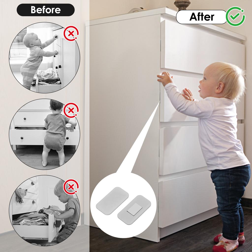 Self Adhesive Door Stops Magnetic Cabinet Catches Invisible Soft-Catch Anti-Rust Magnet Stickers Hidden Cupboard Door Closer