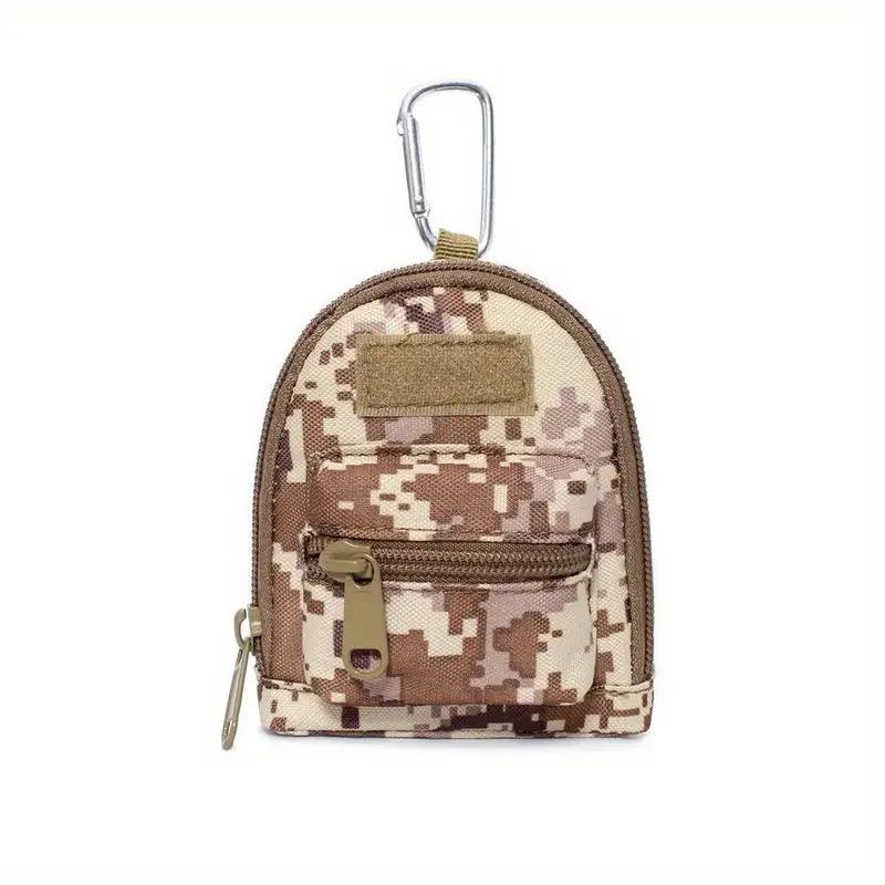 Mini Portable Coin Pouch Key Wallet Holder Men Coin Purses Pouch Bag Keychain Zipper Pocket Outdoor Key Bag