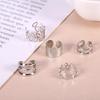 Creative Ear Cuff Set: Five-Piece Fashionable Solid-Color Clip Collection