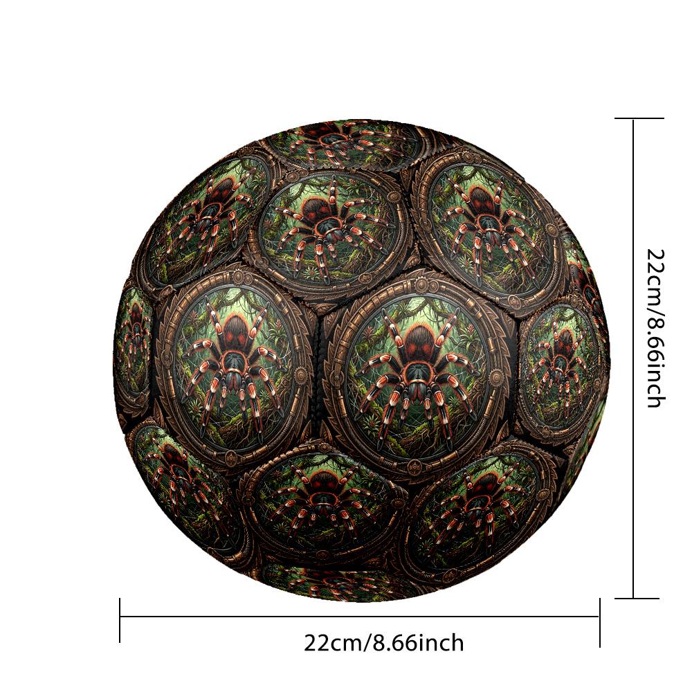 Steampunk Tarantula Artwork Round Football Size 5 Adult Ball Suitable for Training Matches and Outdoor Team.