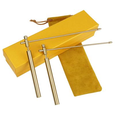 2 Pezzi Bacchette da Rabdomante, Bacchette da Rabdomanzia in Rame Massiccio e Ottone con Scatola Regalo e Borsa - Rilevano Oro, Acqua, Caccia ai Fantasmi, Localizzazione Oggetti Smarriti