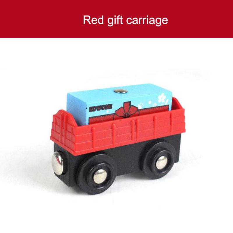 Wooden Magnetic Train Car Locomotive Toy Wood Railway Car Accessories Toys for Kids Gifts Fit Wood Biro Thomas Tracks