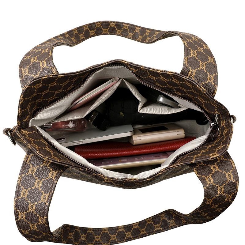 New Fashionable Printed Versatile Large-capacity Portable Tote Bag Retro Casual Multi-functional Messenger Bag