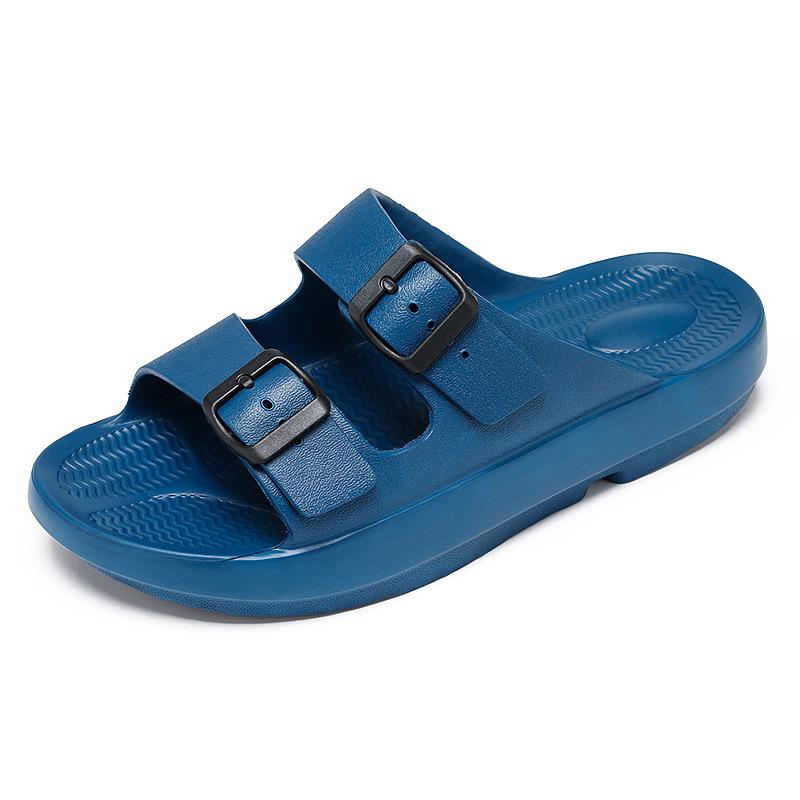 Summer sub-casual buckle thick-soled wear-resistant and odorless one-word support beach outdoor sports sandals slippers