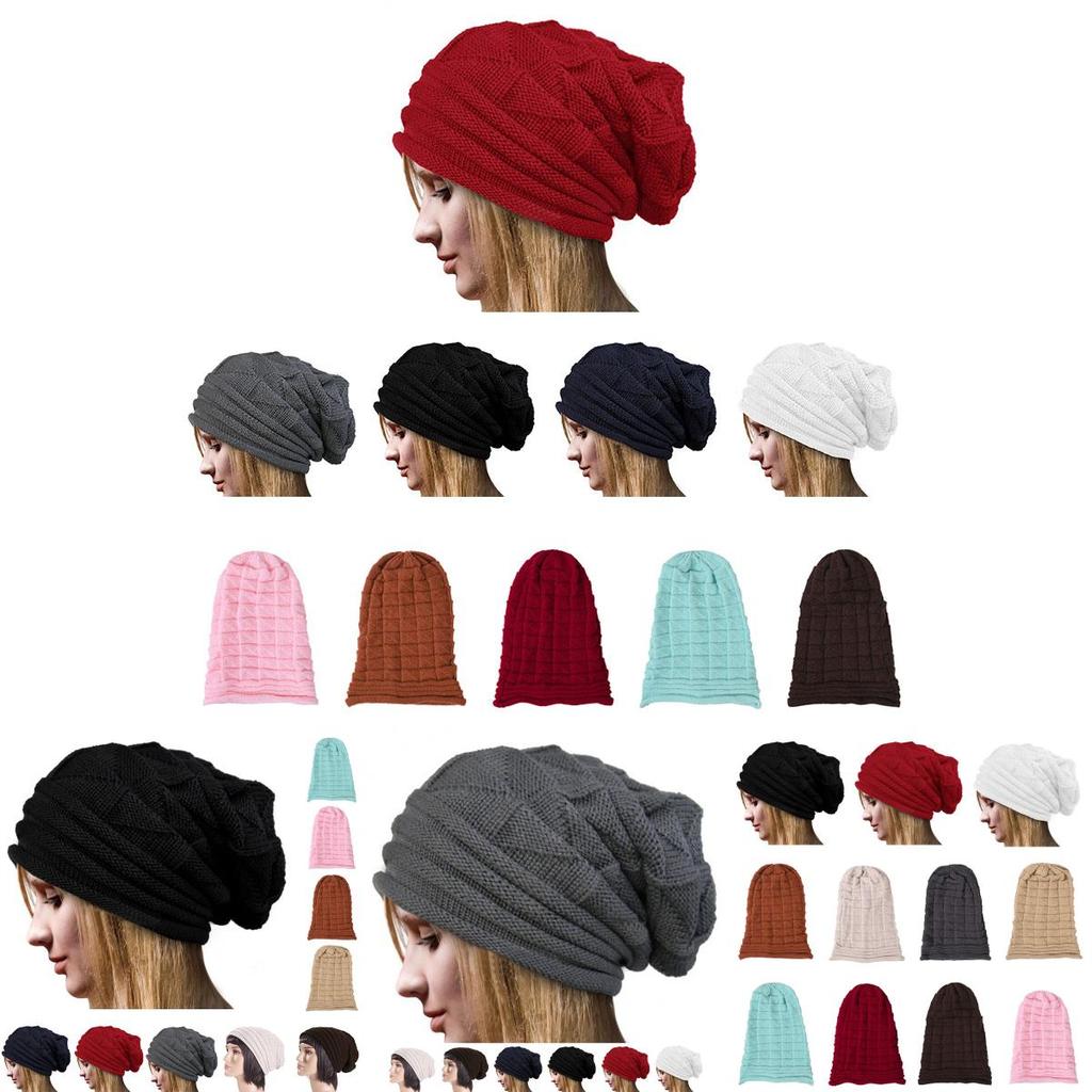 Stylish Oversized Slouch Beanie Cap For Women And Men In Warm Knitted Fabric