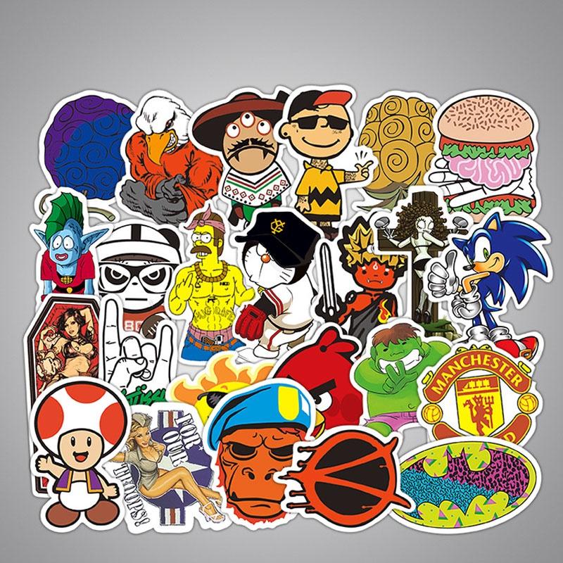 Vibrant 100 Pcs Skateboard Stickers With Waterproof Graffiti For Laptops And Luggage