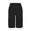 Women High Waist Cargo Shorts Loose Fit Knee Length Casual Utility Shorts with Multiple Pockets for Outdoor Wear