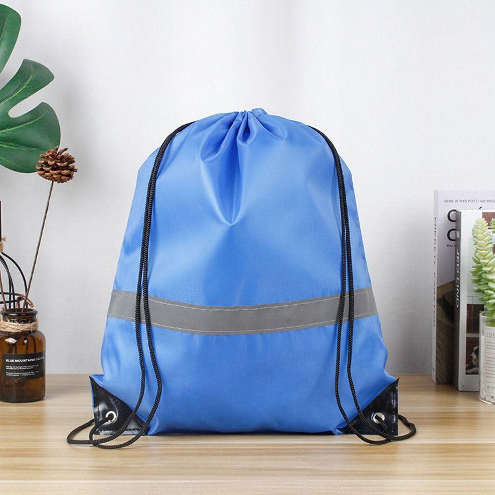 Waterproof Drawstring Gym Backpack 210D Polyester Fitness Handbag Outdoor