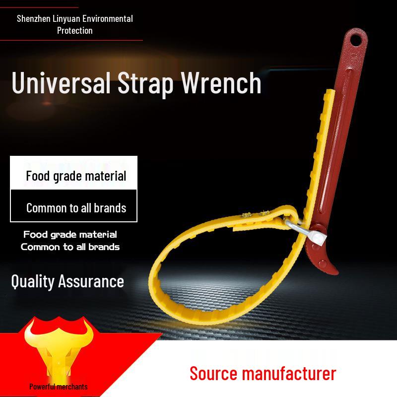 

Universal Multi-functional Wrench for Water Purifier Filter Cartridge Replacement, Pre-filter, 10-inch and 20-inch Housing with Non-slip Belt 9-inch Universal Belt Wrench