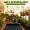 Polypropylene Weed Barrier Fabric Black Woven Grow Mulch Film  Driveway Control