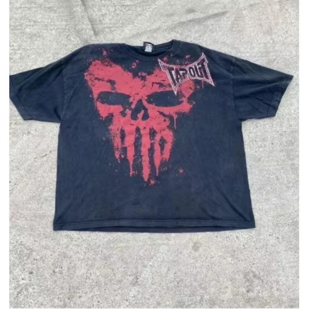 RogueWave Street Style Women Tops Short Sleeve Retro Gothic Style Haute Highend Design Stamp Duty Y2k Punk Style