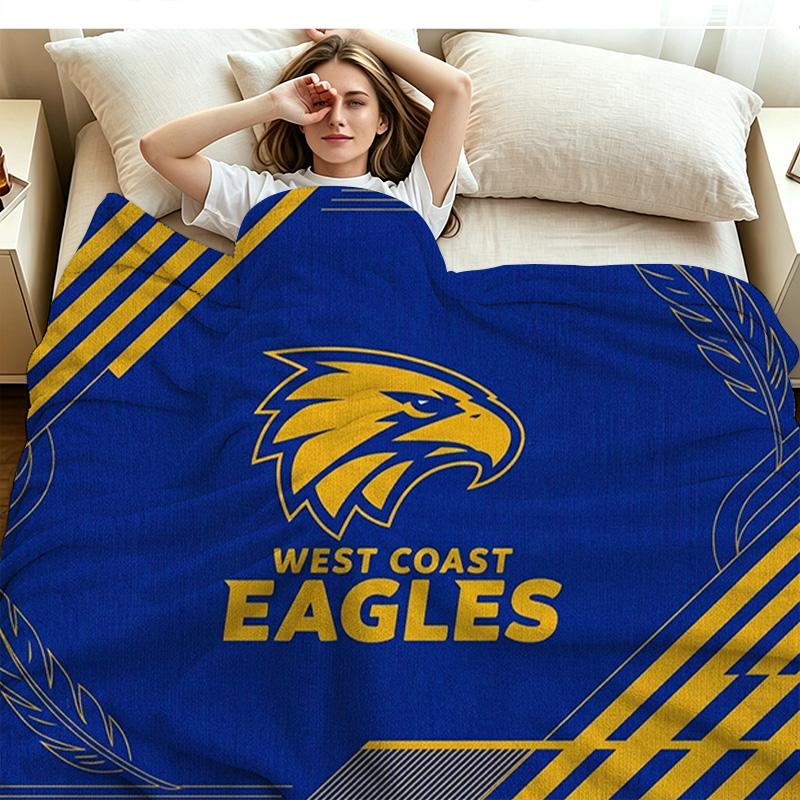 Coperta in Flanella con Stampa West Coast Eagles Alta Qualità Calda Confortevole Coperta per Tutte le Stagioni Perfetta per Regali Decorazioni per la Casa