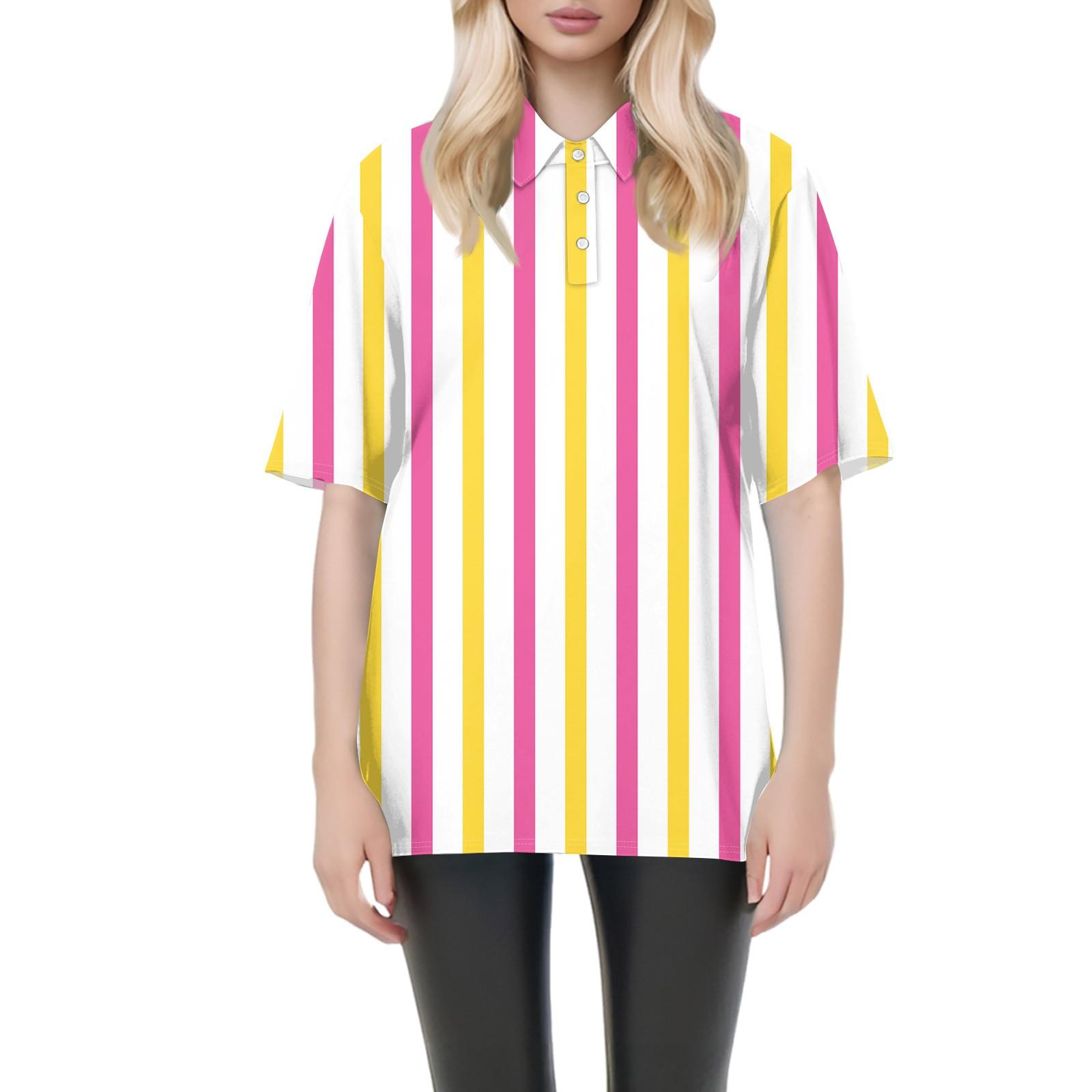 

Женская мода повседневная блузка с коротким рукавом и принтом Пасхи на лацканах XXL