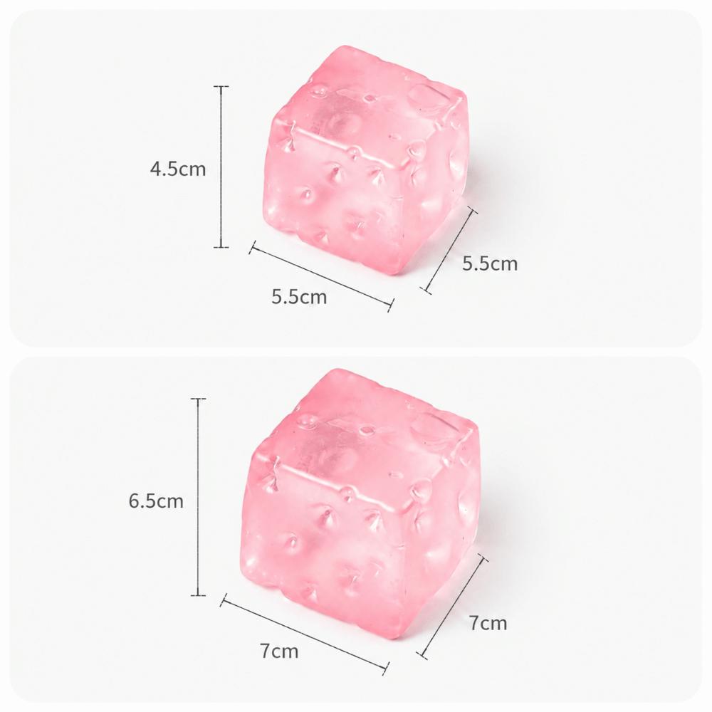 Cube Shape Squeeze Toy Translucence Decompression Toy Stress Relief Sensory Toy Adult