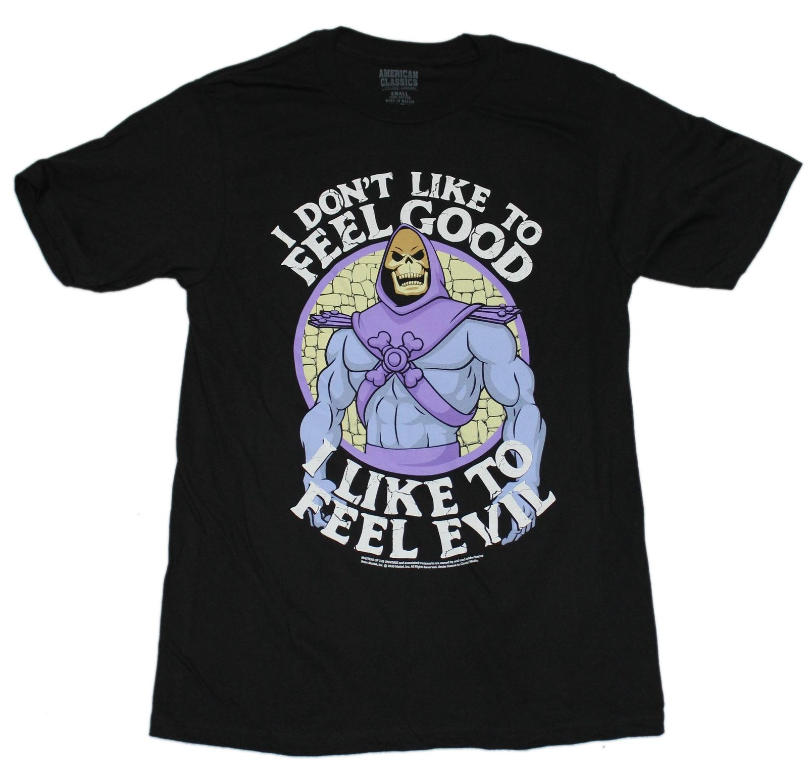 Masters of the Universe New Adult T-shirt Skeletor I Like to Feel Evil XXXXL