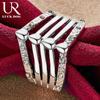 925 Sterling Silber AAA Zirkon Kristall Ring Modische Hochzeit Schmuck