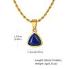 Trendy Natural Oval Necklace for Men Boys,Waterproof Small Natural Stone Geometric Pendant,Energy Magnetic Field Jewelry Gift