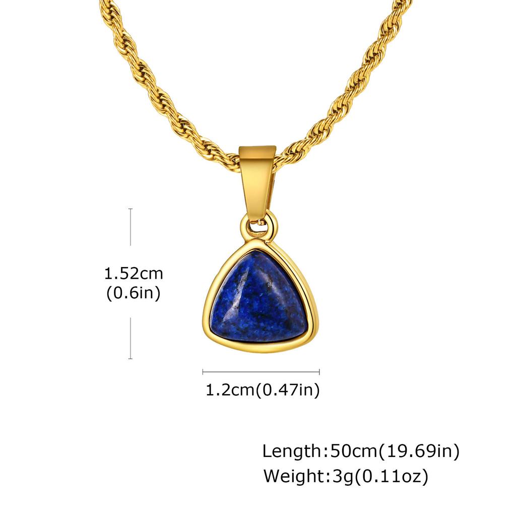Trendy Natural Oval Necklace for Men Boys,Waterproof Small Natural Stone Geometric Pendant,Energy Magnetic Field Jewelry Gift