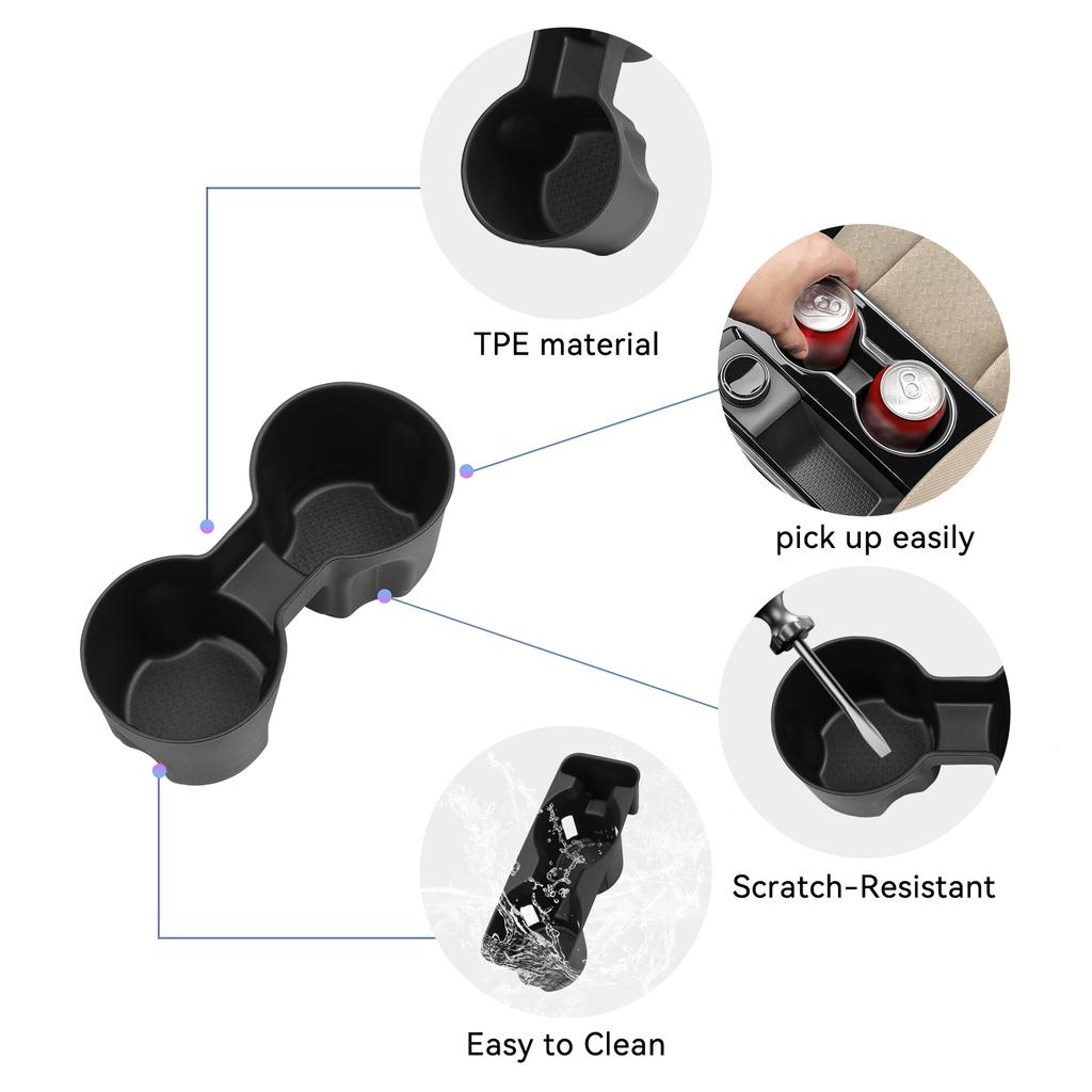 for Chevrolet Chevy Equinox 2025 2025 2026 Center Console Water Cup Holder Shock-Absorbing Storage Box Car Interior Accessories